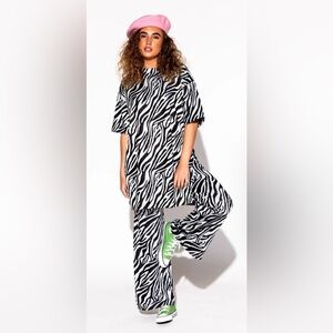 Dressed in LALA Leveled Up Playsuit in Zebra Baby